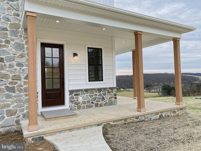 76 Long Ln, Kirkwood, PA 17536 - property entrance featuring stone siding and a porch