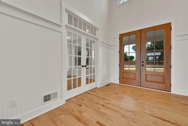 70 Long Ln, Kirkwood, PA 17536 - doorway featuring wood finished floors, french doors, and visible vents