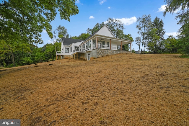 70 Long Ln, Kirkwood, PA 17536 - back of property featuring ceiling fan