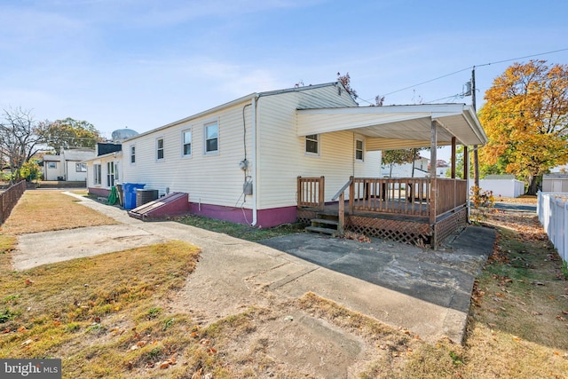 exterior space with a deck