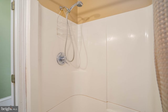 interior details with a shower