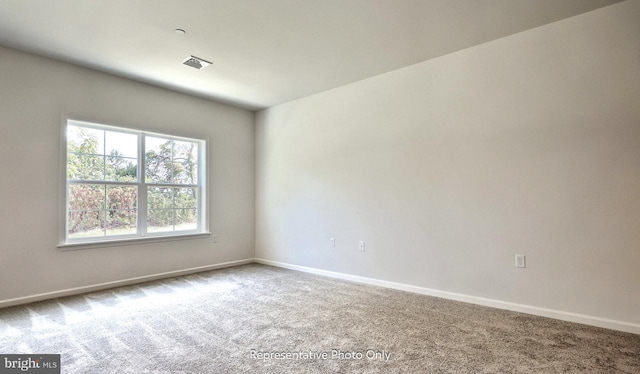 unfurnished room with carpet