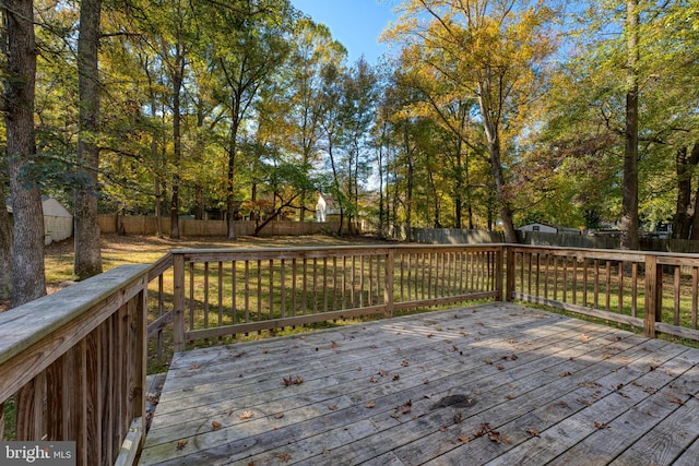 view of wooden terrace