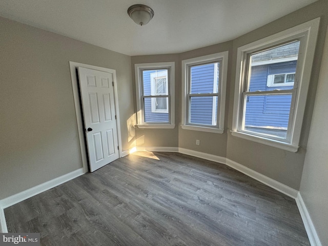 empty room featuring hardwood / wood-style floors