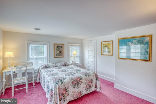 view of carpeted bedroom