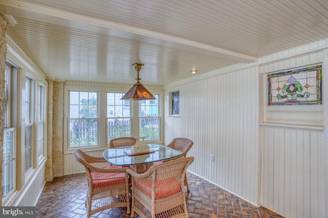 view of dining room