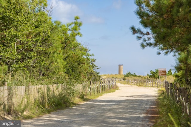 view of street featuring a rural view