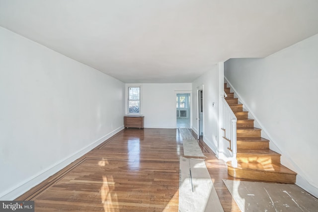 interior space with wood-type flooring