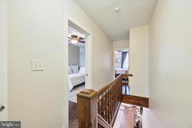 corridor featuring hardwood / wood-style flooring