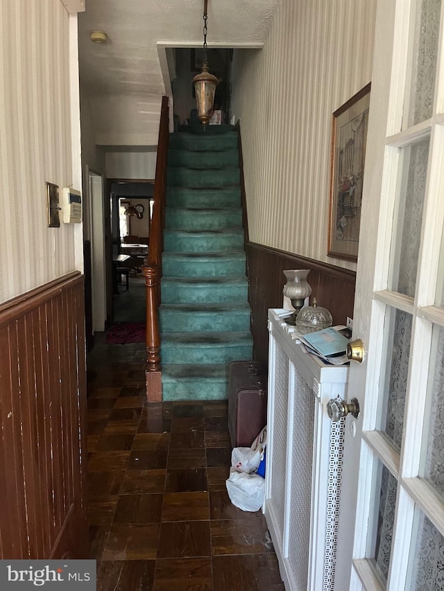 view of stairway