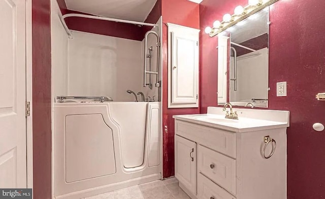 31 S Jersey Ave, Dorothy, NJ 08317 - bathroom with vanity, tile patterned floors, and a shower
