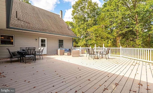 31 S Jersey Ave, Dorothy, NJ 08317 - wooden deck featuring outdoor dining area and an outdoor hangout area