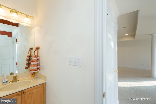 bathroom featuring vanity