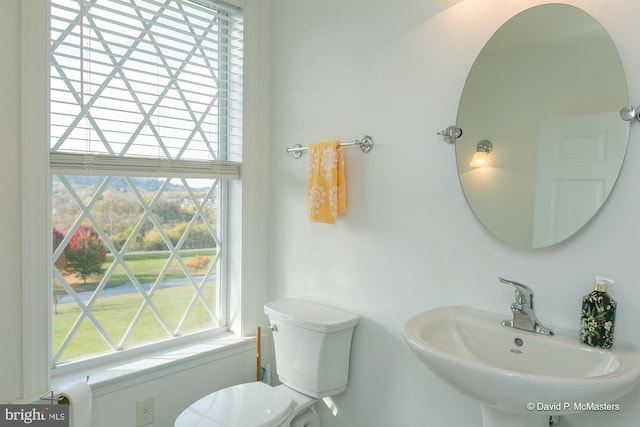 bathroom with sink and toilet