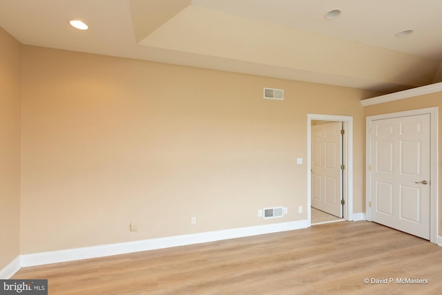 unfurnished bedroom featuring light hardwood / wood-style flooring