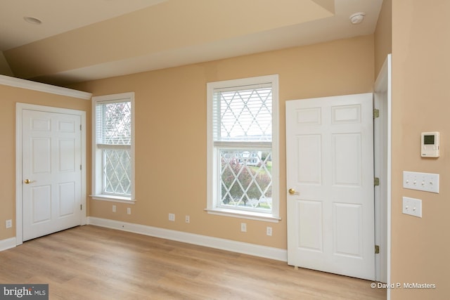 foyer featuring light hardwood / wood-style flooring