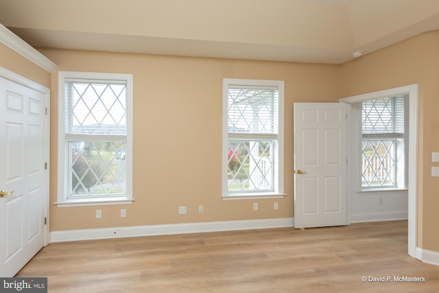 entrance foyer featuring light wood-type flooring