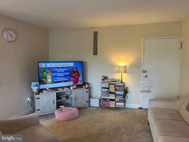 view of carpeted living room