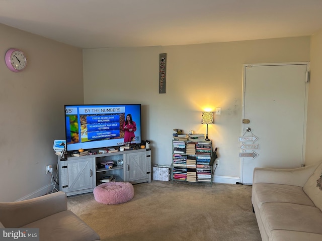 5601 Parker House Ter Unit 407, Hyattsville, MD 20782 - living room featuring baseboards and carpet flooring