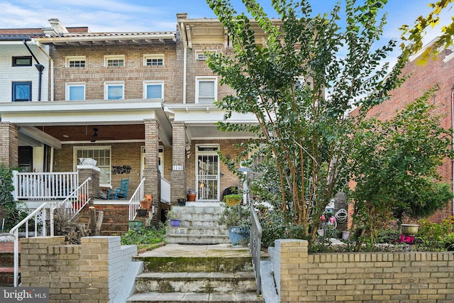 view of property with covered porch