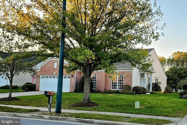 view of front of home with a front yard