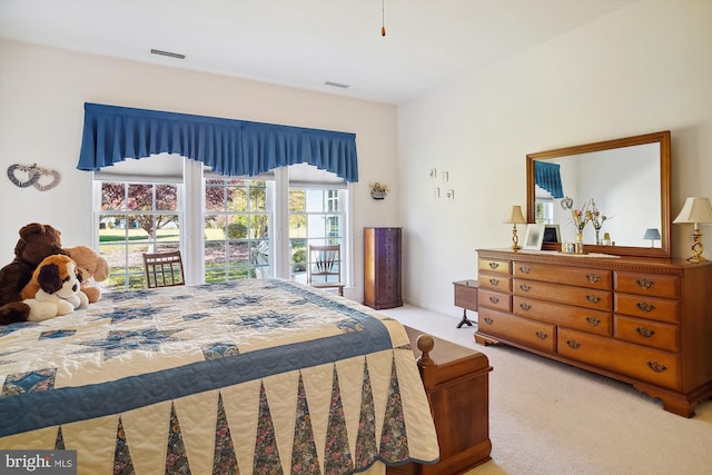 29748 Lyons Dr, Easton, MD 21601 - bedroom featuring carpet, visible vents, and access to exterior