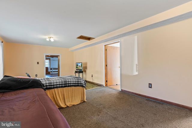 bedroom featuring carpet flooring