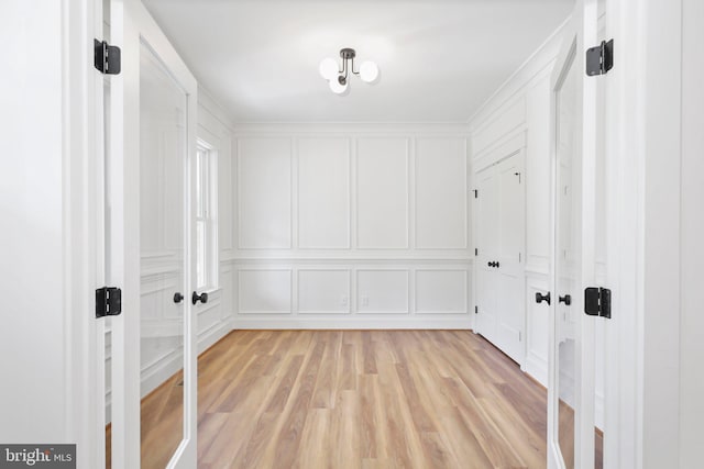 interior space featuring light wood-type flooring