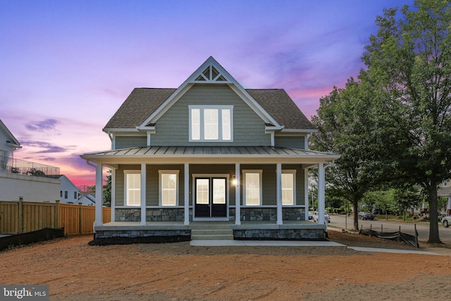 view of front of home with a porch