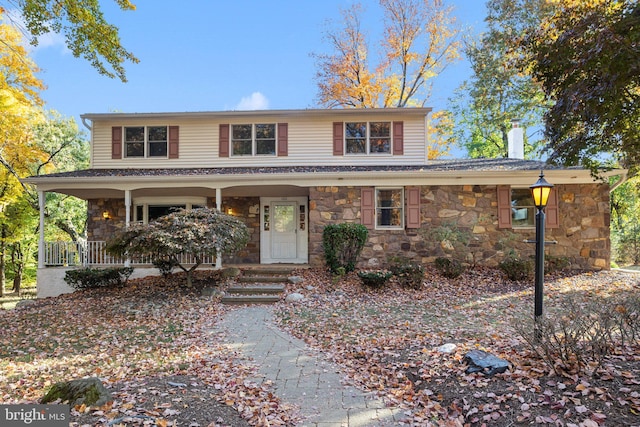 front facade with covered porch