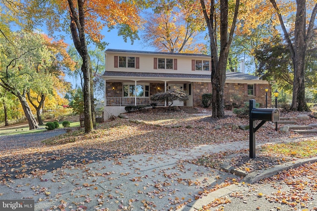 front of property featuring a porch