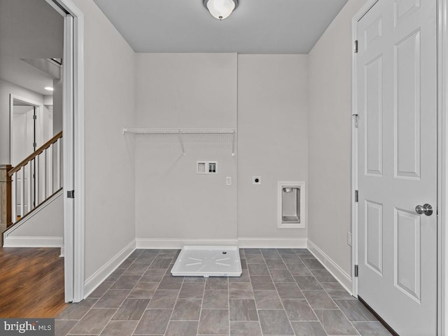 laundry area featuring washer hookup and electric dryer hookup