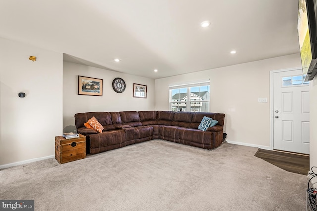 view of carpeted living room