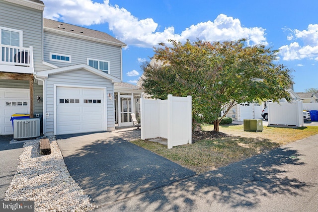 view of front of house with central AC unit