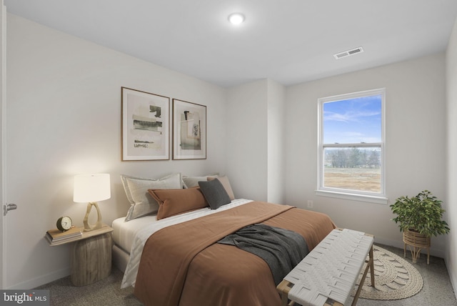 view of carpeted bedroom