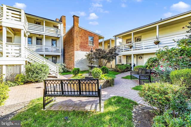 view of community with a patio area