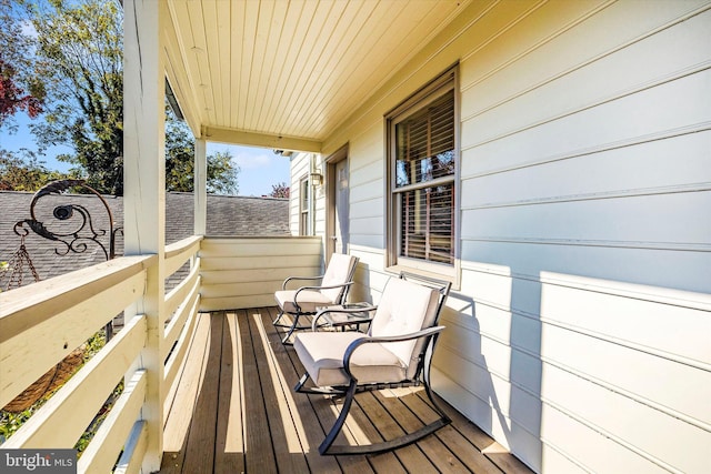 balcony with covered porch