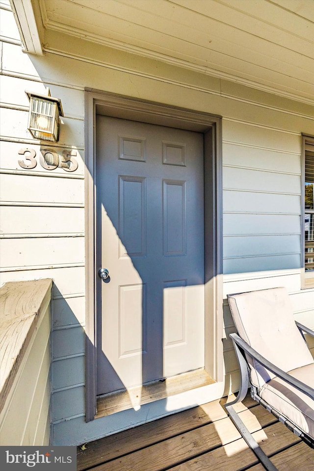 view of doorway to property