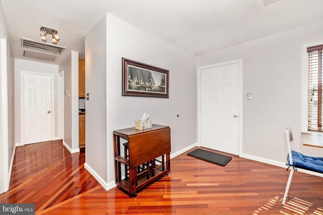 entrance foyer featuring wood-type flooring