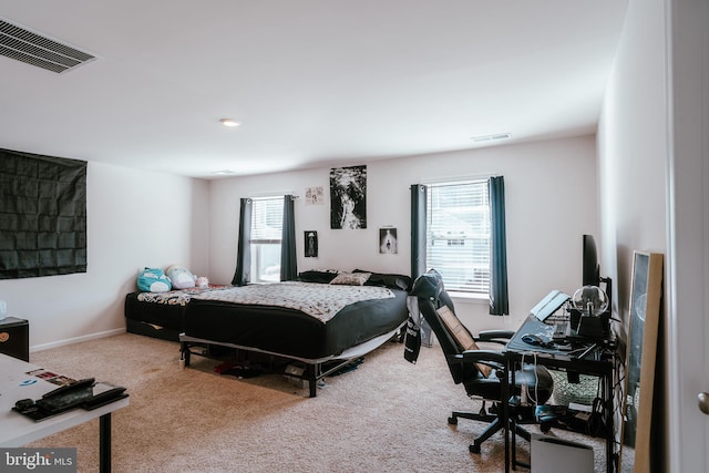 bedroom with carpet flooring