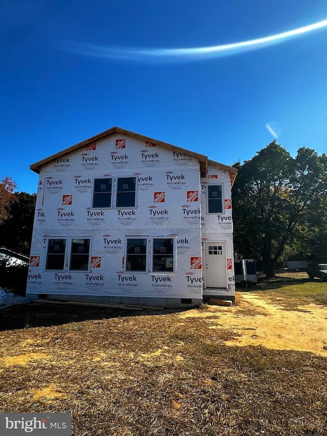 view of property exterior featuring crawl space