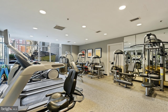 view of workout area