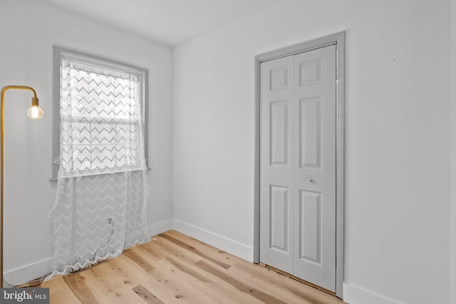 empty room featuring light hardwood / wood-style floors