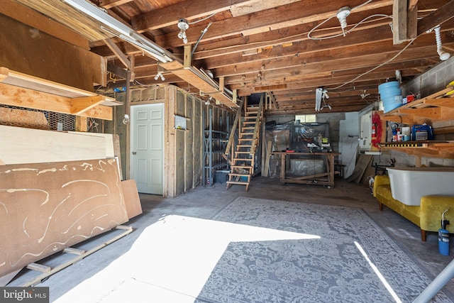 miscellaneous room with concrete floors