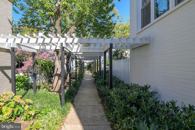 view of patio / terrace with a pergola