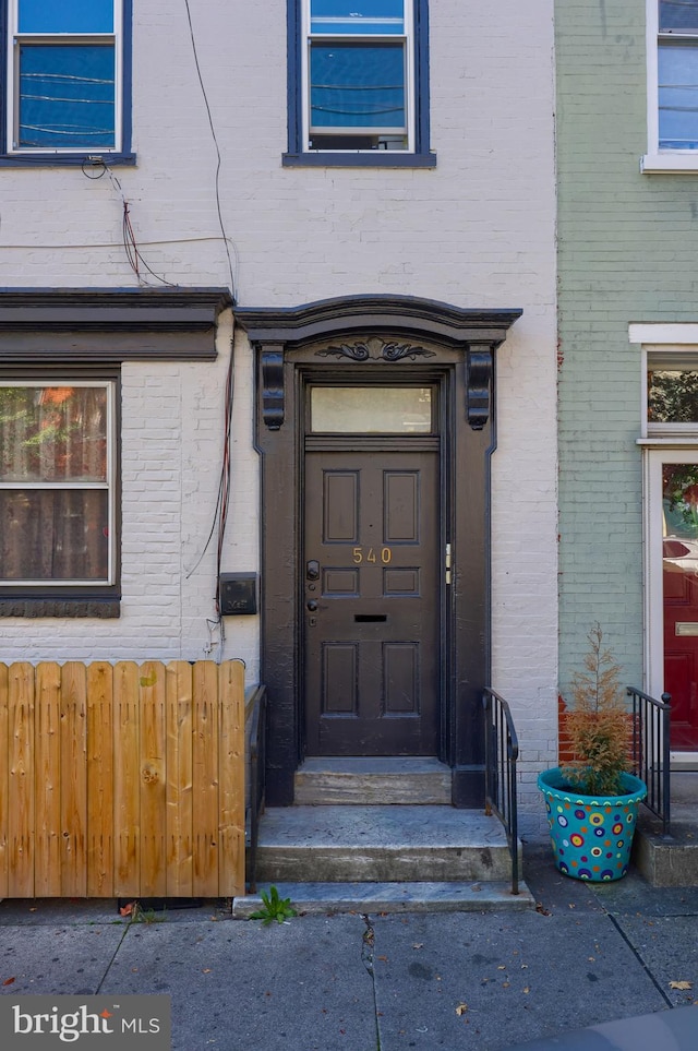 view of doorway to property