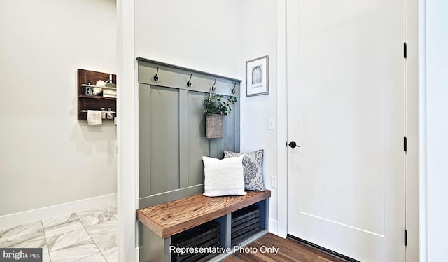 mudroom featuring light wood-type flooring