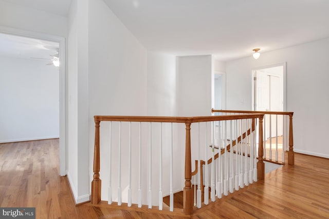 corridor featuring light hardwood / wood-style flooring