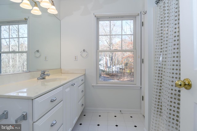 bathroom with vanity