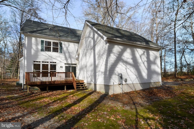 exterior space featuring a deck